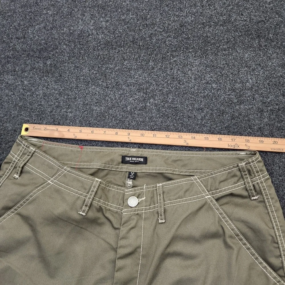 True Religion Brand Jeans Men's Sz 36 Cargo Pants Kalamata Green MSRP $169 NWT